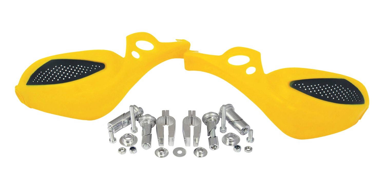 UNIVERSAL VENTED HAND GUARDS MOTOCROSS OFF ROAD ENDURO - YELLOW