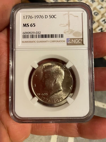 1976  1776-1976-D Kennedy Half Dollar - Graded NGC  MS-65