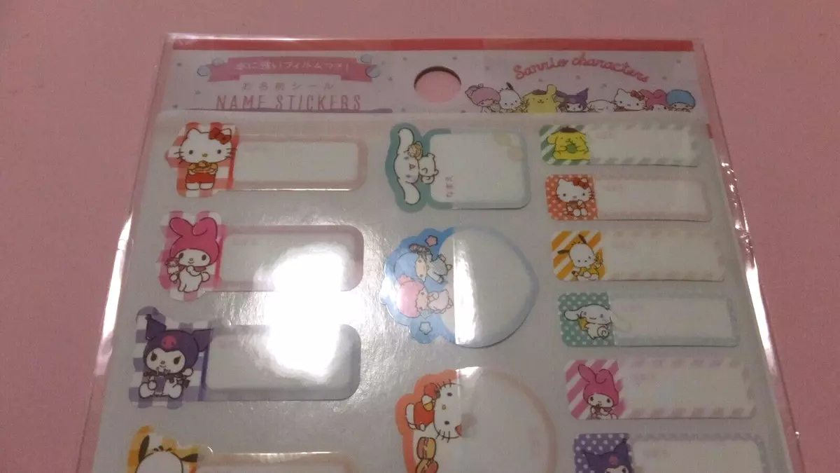 Sanrio Characters Name Sticker