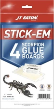2 Pack JT Eaton 198-4S Stick-Em 4 Pack Scorpion 4 Glue Traps
