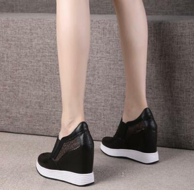 High Heels Rismart Women's Hidden Wedge Heel Lace Up Comfort