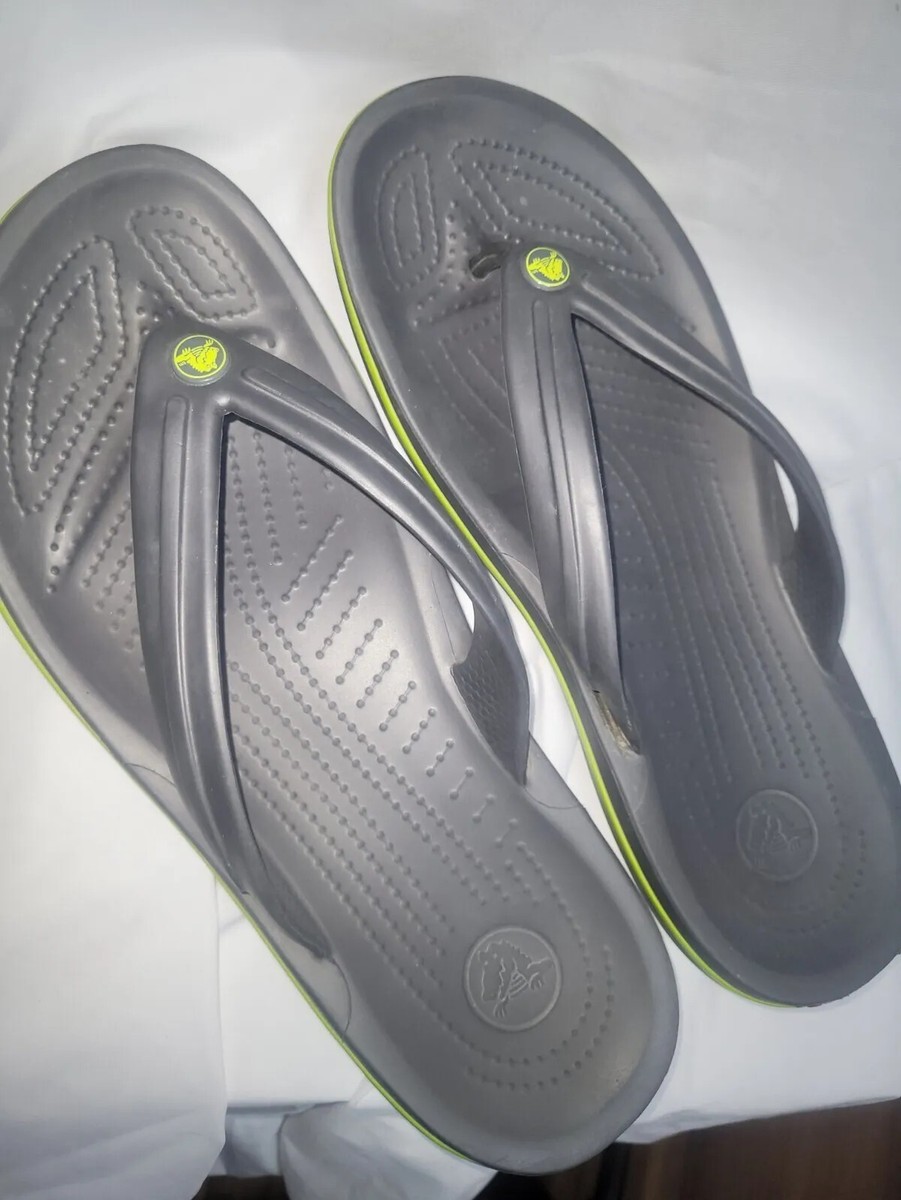 Crocs Crocband Unisex Mens 10 Womens 12 Flip Flops Gray  display picture 2