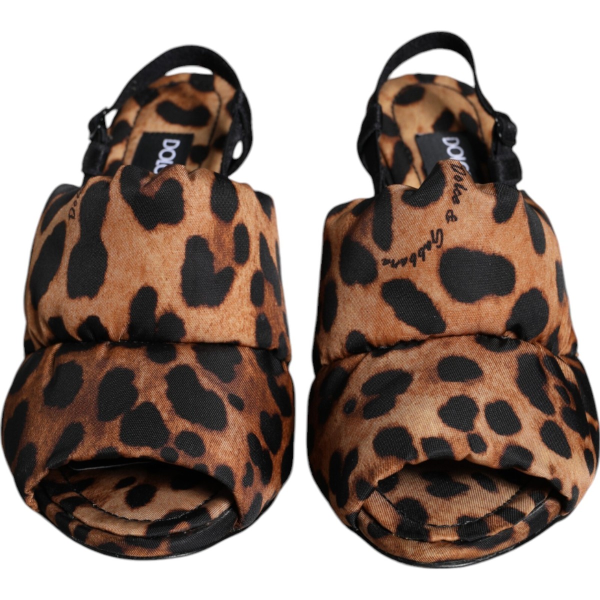DOLCE & GABBANA Shoes Brown Leopard Keira Slingback Sandals EU36.5