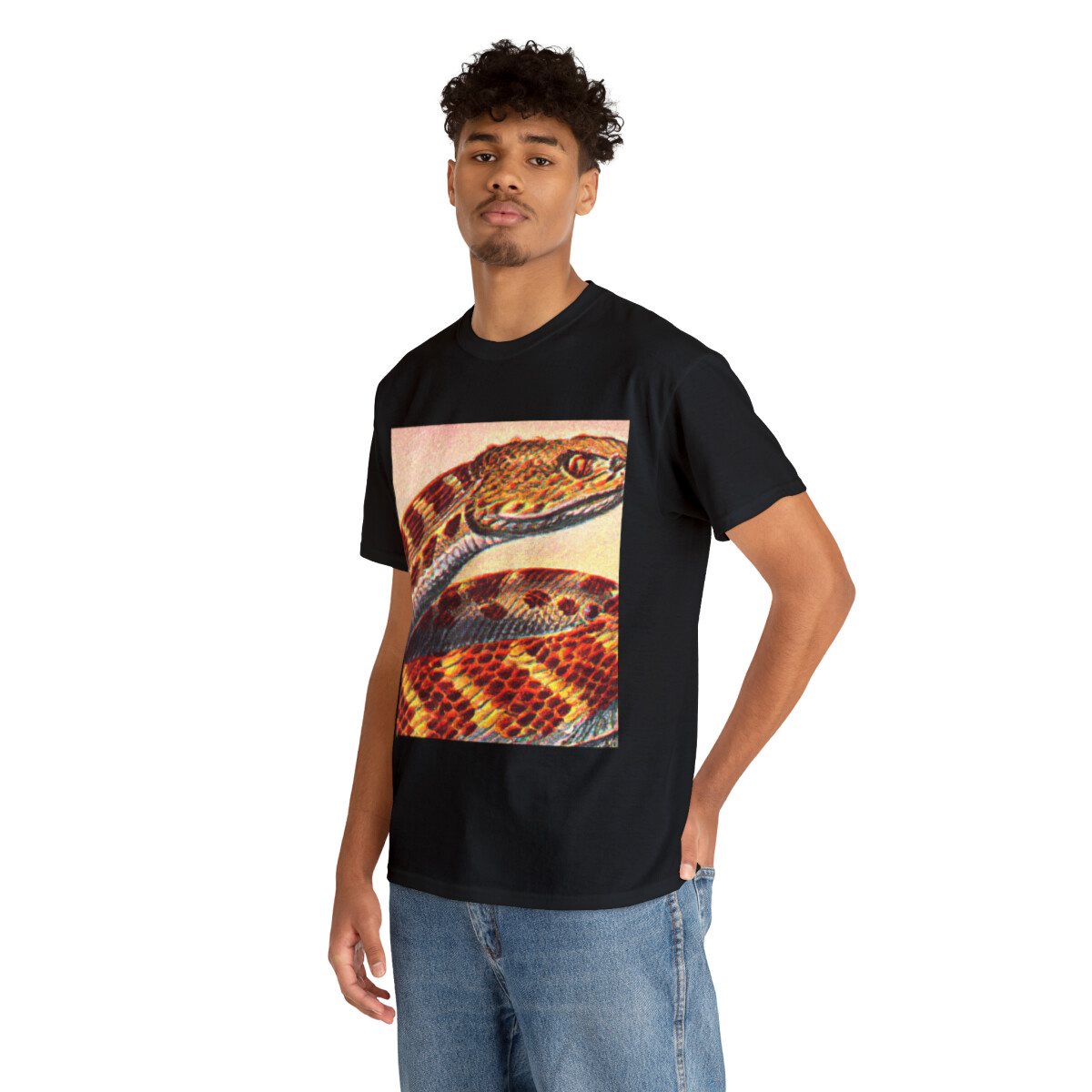 Vintage Retro Style Snake T Shirt Unisex Adult Art Tee Western Animal Streetwear