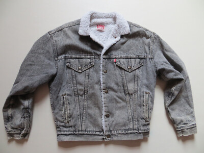 80er Jahre Levis Jeansjacke Herren Mit Fell Levi's Jacke - Main Image