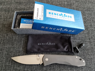 Benchmade 761 Ti Monolock M390 Folding Knife Rare Discontinued