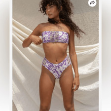 STONE FOX SWIM Simone Bikini Bottom and Top - Kauai Print Size M