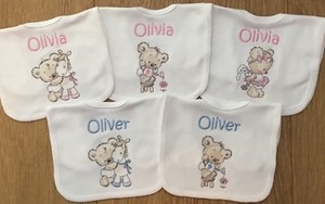 personalised dribble bibs