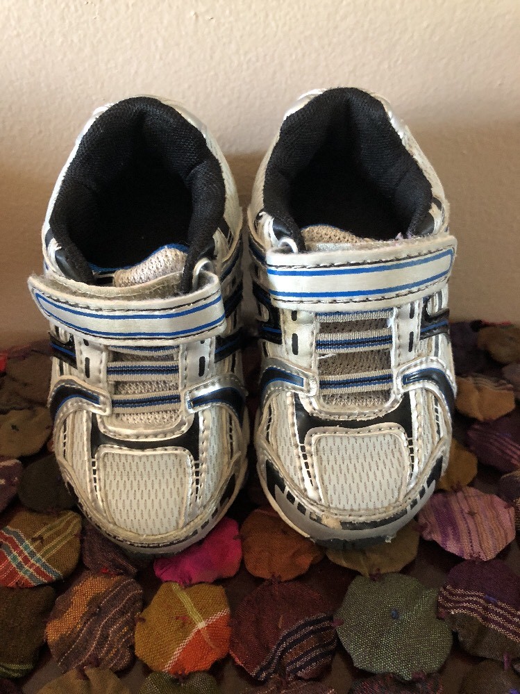 Baby Infant boy Size 5  Sneakers Black, White, Silver,& Blue Sold @ Target  EUC