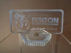 Fenton Clear Opalescent Dealer Sign Handmade in USA