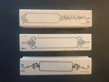 3 Different Stamps - Designs for Words - Wood Mounted Rubber Stamp