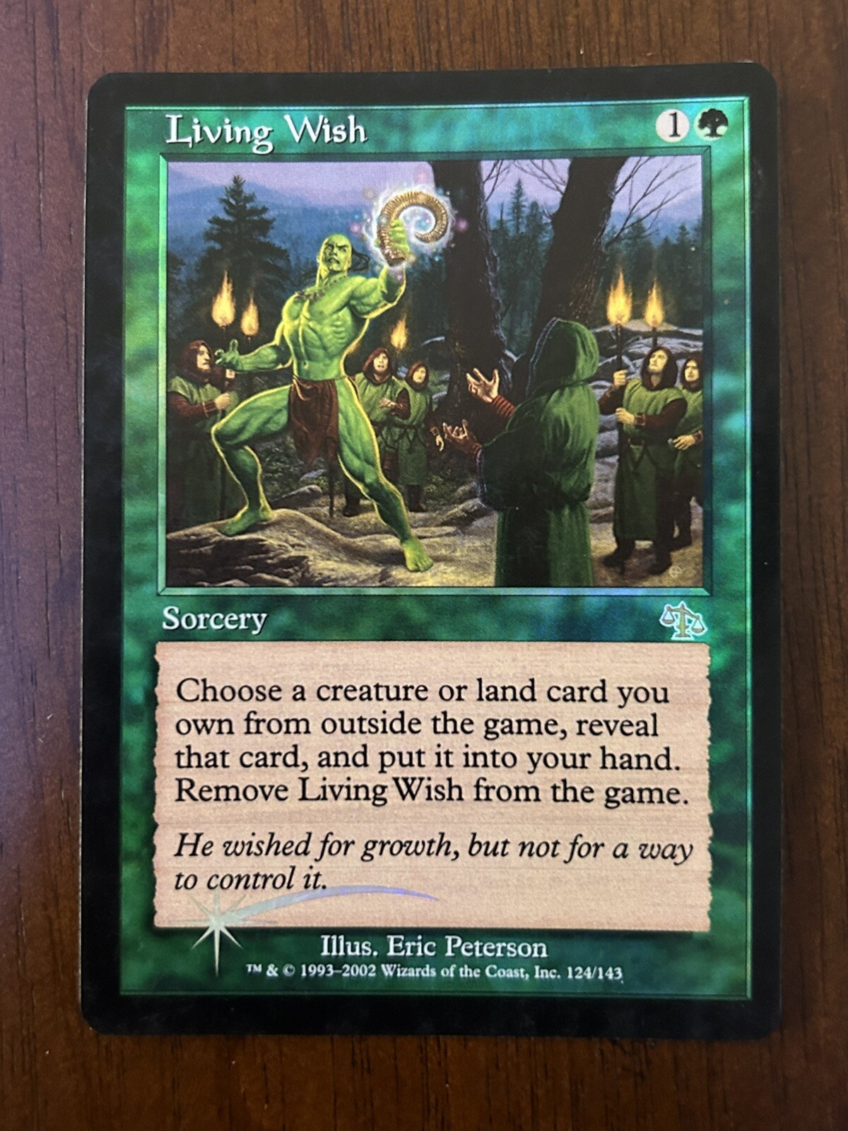 FOIL Living Wish | MtG Magic Judgment | English | Lightly Played (LP)