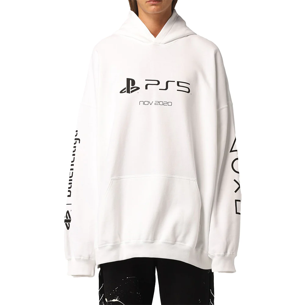 Balenciaga x PS5 Unisex Oversized Cotton Hoodie Sweatshirt Balenciaga x PS5 Unisex Oversized Cotton Hoodie Sweatshirt