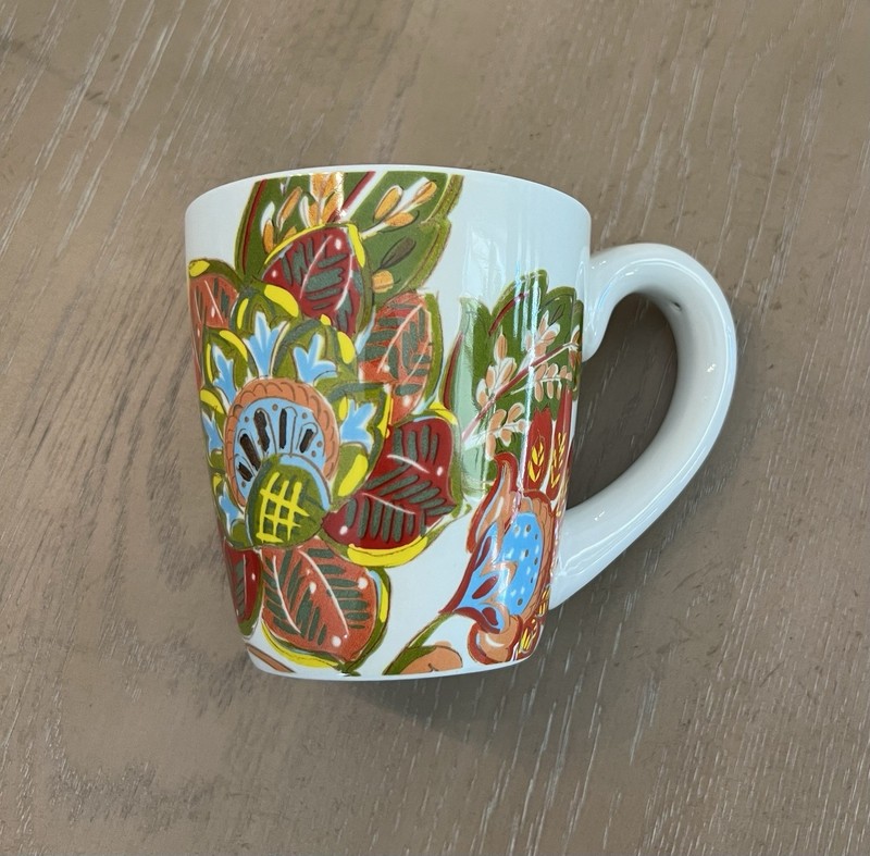 BETTER HOMES AND GARDENS MUG FLORAL VIBRANT COTTAGE CORE BOHEMIAN
