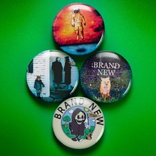 Brand New Band 1" Button Pins (4 pins) | Emo Pinback | Deja Entendu Daisy Badges