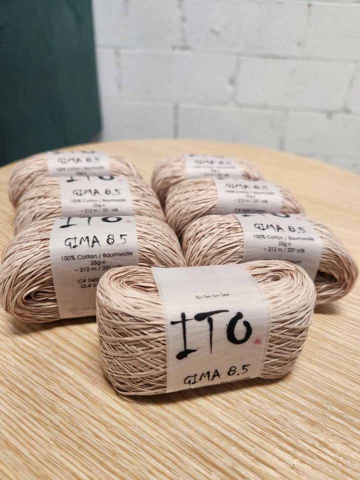 Ito Cotton Gima 8.5 Bundle 7x Skeins Cream Brand New Ex Shop Stock - Image 2 of 4