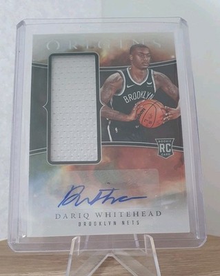 Dariq Whitehead NBA Panini Origins 2023-24 Rookie Jersey Autograph Brooklyn Nets