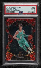 2020-21 Panini Select Concourse Red Disco Prizm 19/49 LaMelo Ball PSA 9 MINT hs9