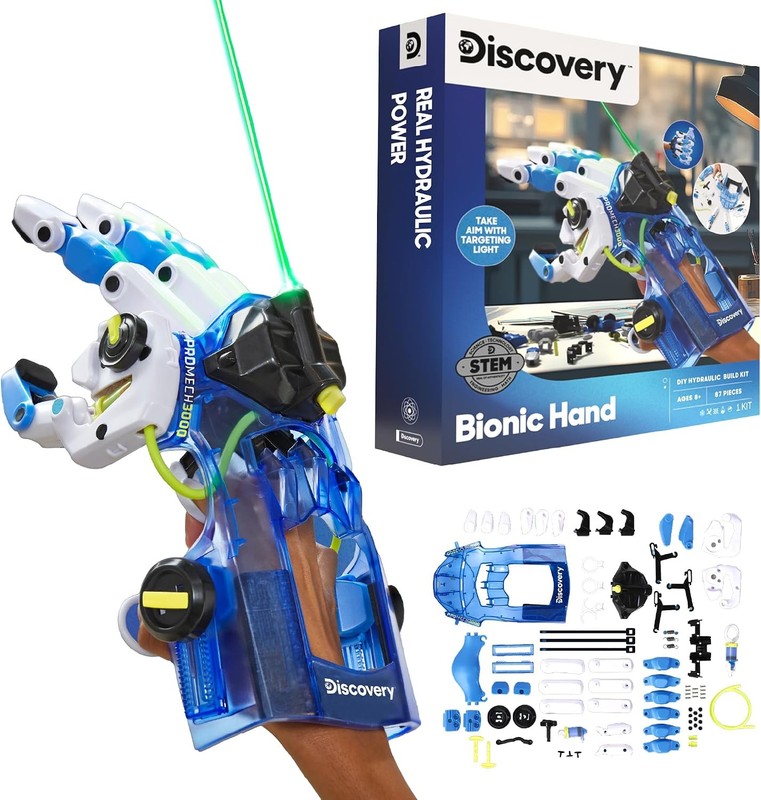 Discovery DIY Bionic Robot Hand Kit, 87 Pcs, STEM Kids & Teens | Build Your Own