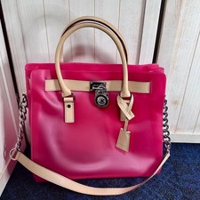 Michael Kors Hamilton PVC Tote Bag Pink Trans...