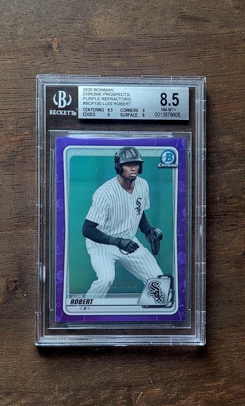 2020 LUIS ROBERT Topps Bowman Chrome Prospects PURPLE REFRACTOR 031/250 BGS 8.5