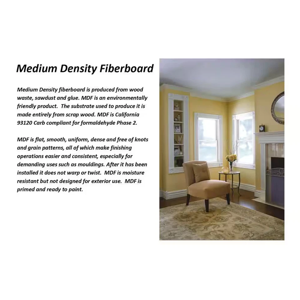 House of Fara Primed MDF Fluted Door Casing Trim 3/4 x 2 1/4 x 96 in 5 Pk 40 Ft - Image 3 of 4