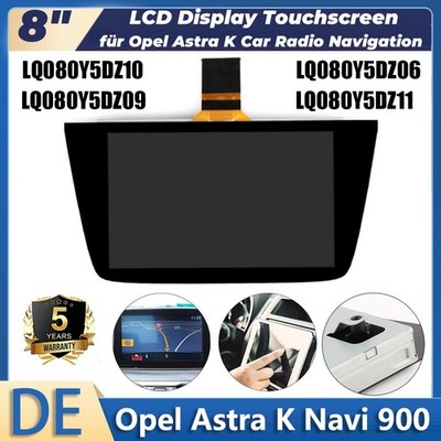 8'' LCD Bildschirm Display Touchscreen für Opel Astra K 39042448 LQ080Y5DZ10 DE