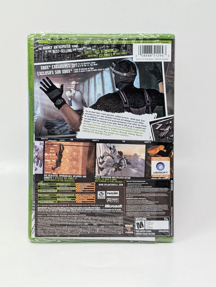 Tom Clancy's Splinter Cell: Double Agent (Microsoft Xbox, 2006) - Brand New Seal - Image 2 of 4