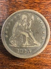 1843-P Seated Liberty Quarter 25C Better Grade Great Eye Appeal!! SHIPS FREE!