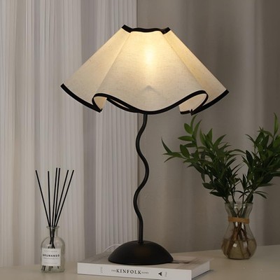 Elegant Beside Table Lamp,3 Way Dimmable Design Fabric Table Lamp for Living ...