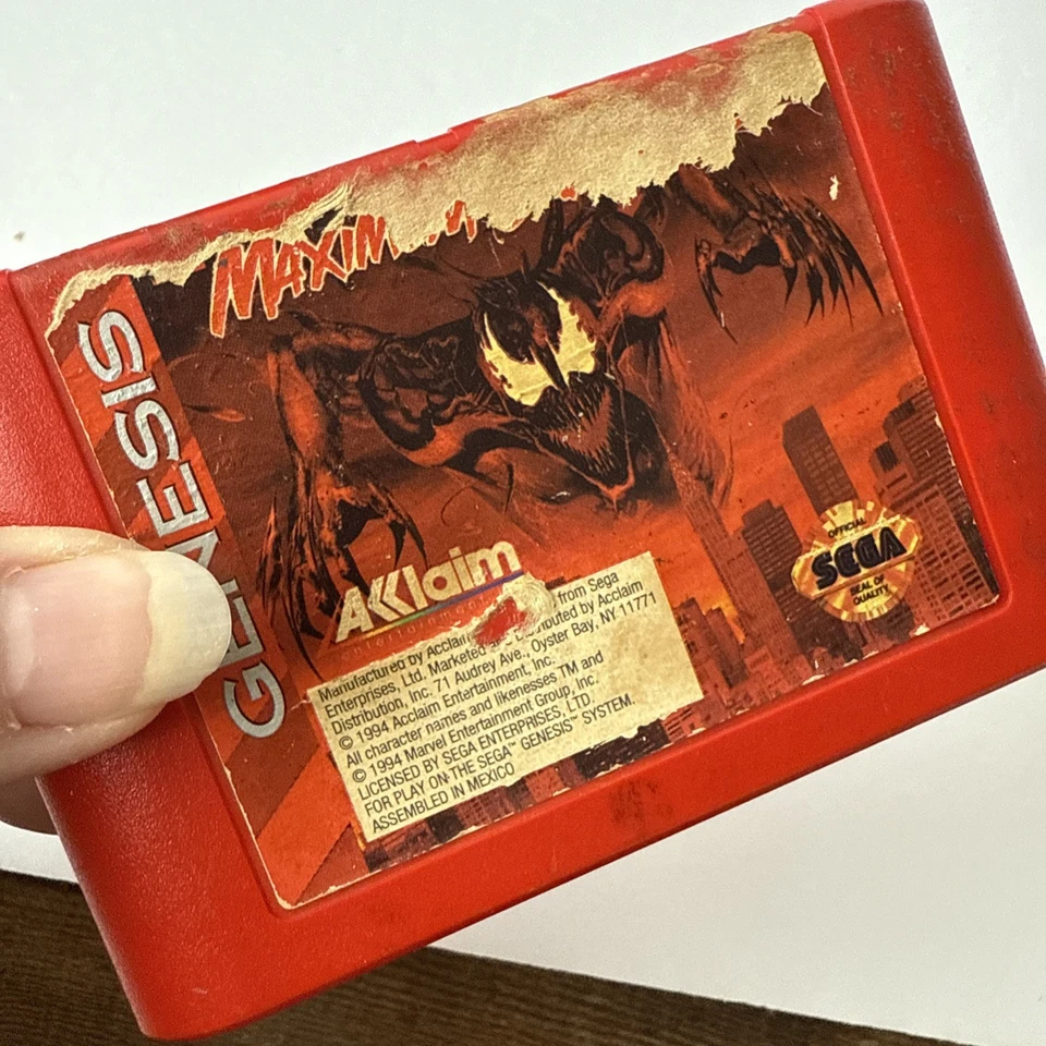 Spider-Man and Venom: Maximum Carnage (Sega Genesis, 1994) Cartridge Only - Image 4 of 4