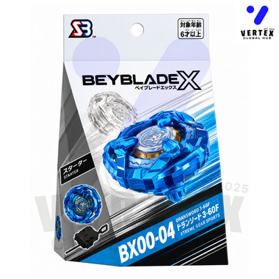 Beyblade X BX-00-04 Dran Sword 3-60F Battle Top with Ripcord Launcher Set