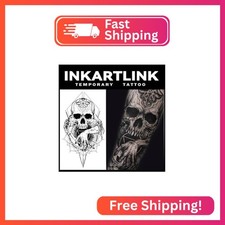 INKARTLINK Temporary Tattoos, 2 Sheets Extra large Semi Permanent Tattoo Adult A
