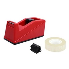Classic Desktop Tape Dispenser,1 in Core,Non-Skid Base - with 1 Premium Red