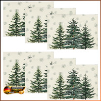 Platzsets Schneeflocken Weihnachten 6Er Set 30X45Cm Waschbar Tischdeko KüChe