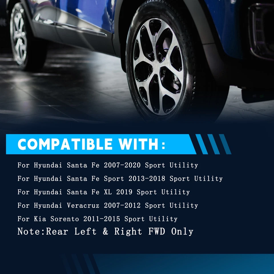 Pair Rear Wheel Hub Bearing For 2011-2015 Kia Sorento 2013-2019 Santa Fe Xl FWD - Изображение 4 из 4