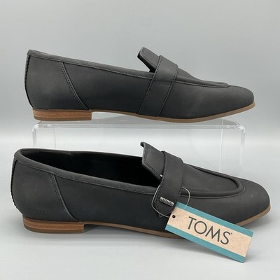 NEW TOMS Women s Lynette Slip on Loafer Black Size 9.5