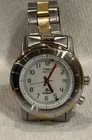 Rare Vtg 1999 Men’s Silver/Gold  Tone Timex Indiglo Quartz Watch W/ Alarm. Works