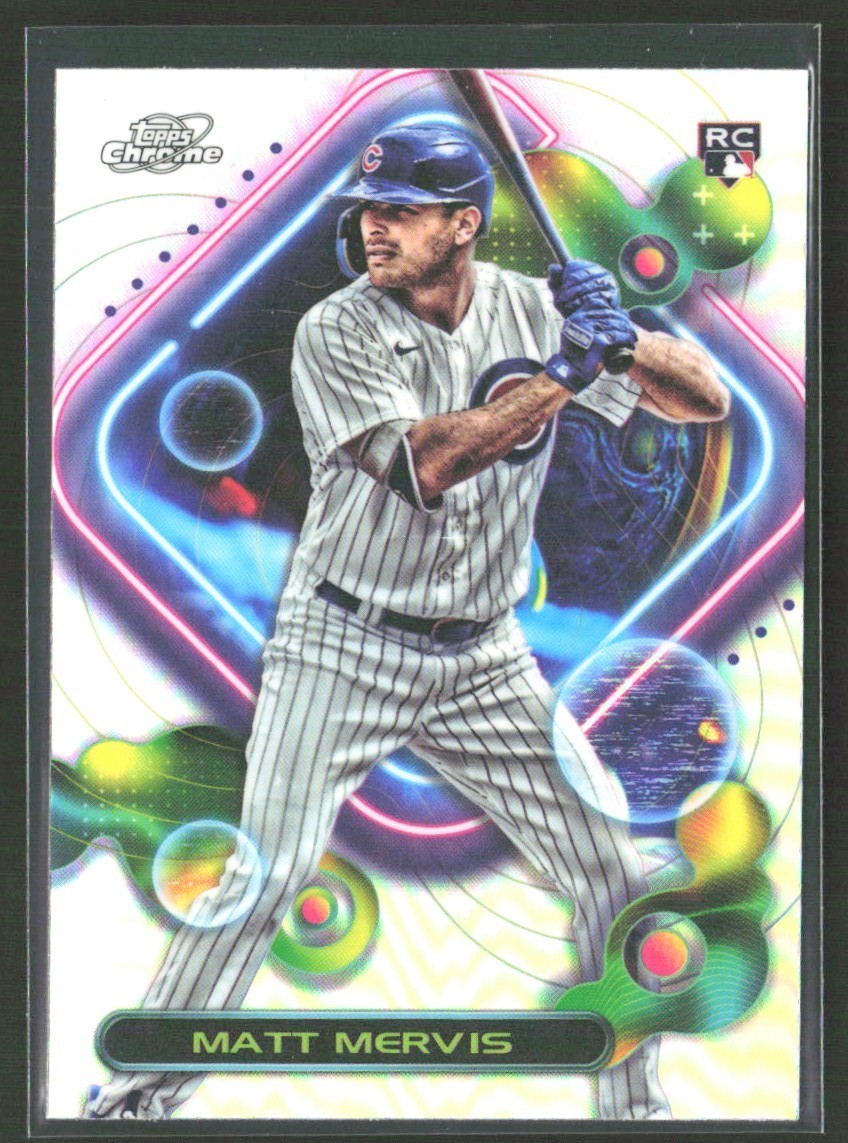 Matt Mervis 2023 Topps Chrome Cosmic Refractor RC B #145 Chicago Cubs