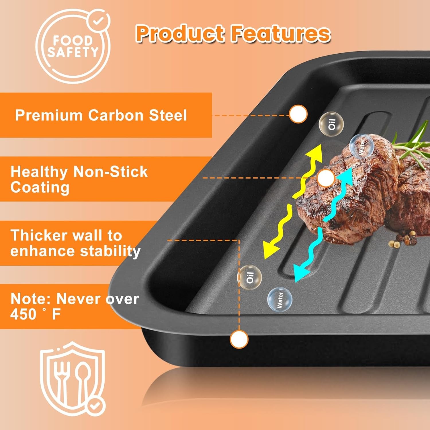 Air Fryer Toaster Oven Accessories 32QT for Cosori, Grill Pan Cosori 