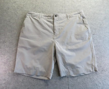Faherty All Day Shorts Mens 36 Gray Chino Stretch Drawstring 8" Inseam Casual