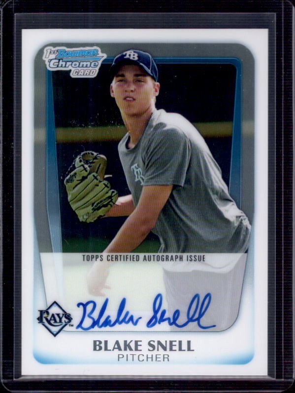 BLAKE SNELL 2011 Bowman Chrome Draft 1st Rookie RC Autograph Auto #BCAP-BSN