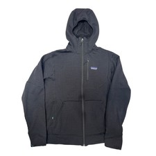 Patagonia R1 Full Zip Hoody Mens Medium Black Polartec Grid Fleece