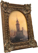 4x6 Vintage Picture Frame Antique Bronze Gold Ornate Arched Photo Frame NEW