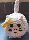 hand crocheted loaf cat with kitten 5 in. by 8 in. — photo 2