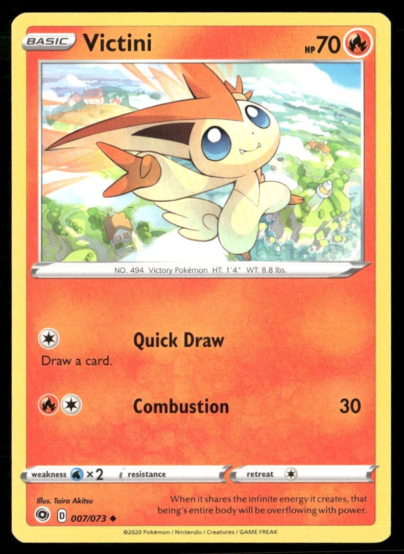 2020 Champion's Path Set Pokemon Card 07  Victini NM