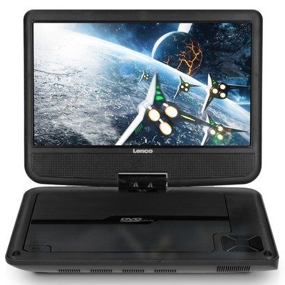 Lenco DVP-901BK - 9 Zoll tragbarer DVD-Spieler mit Kopfstützenbefestigung - inte