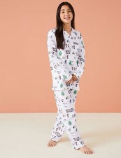 Marks  Spencer Kids Peanuts Christmas Pajamas Set 7-8 Years NWT Pants  Shirt