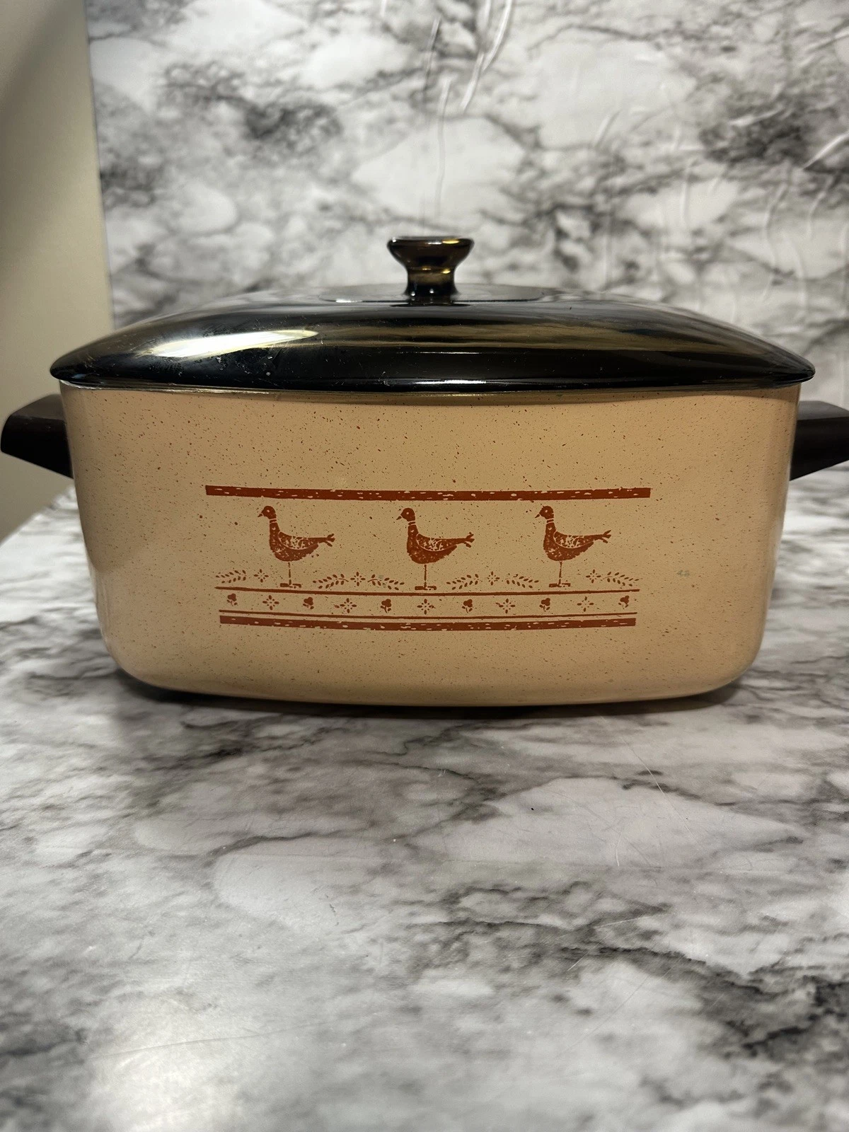 West Bend 6 Quart Slow Cooker with Glass Lid Birds, No Griddle