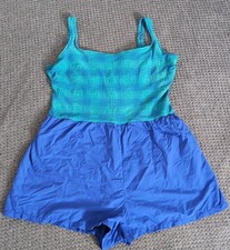 Vintage Matari Sport Swimsuit Bathing Suit Shorts One-piece Size 16